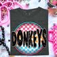 Donkeys Neon Circle Mascots-Lovie T Designs