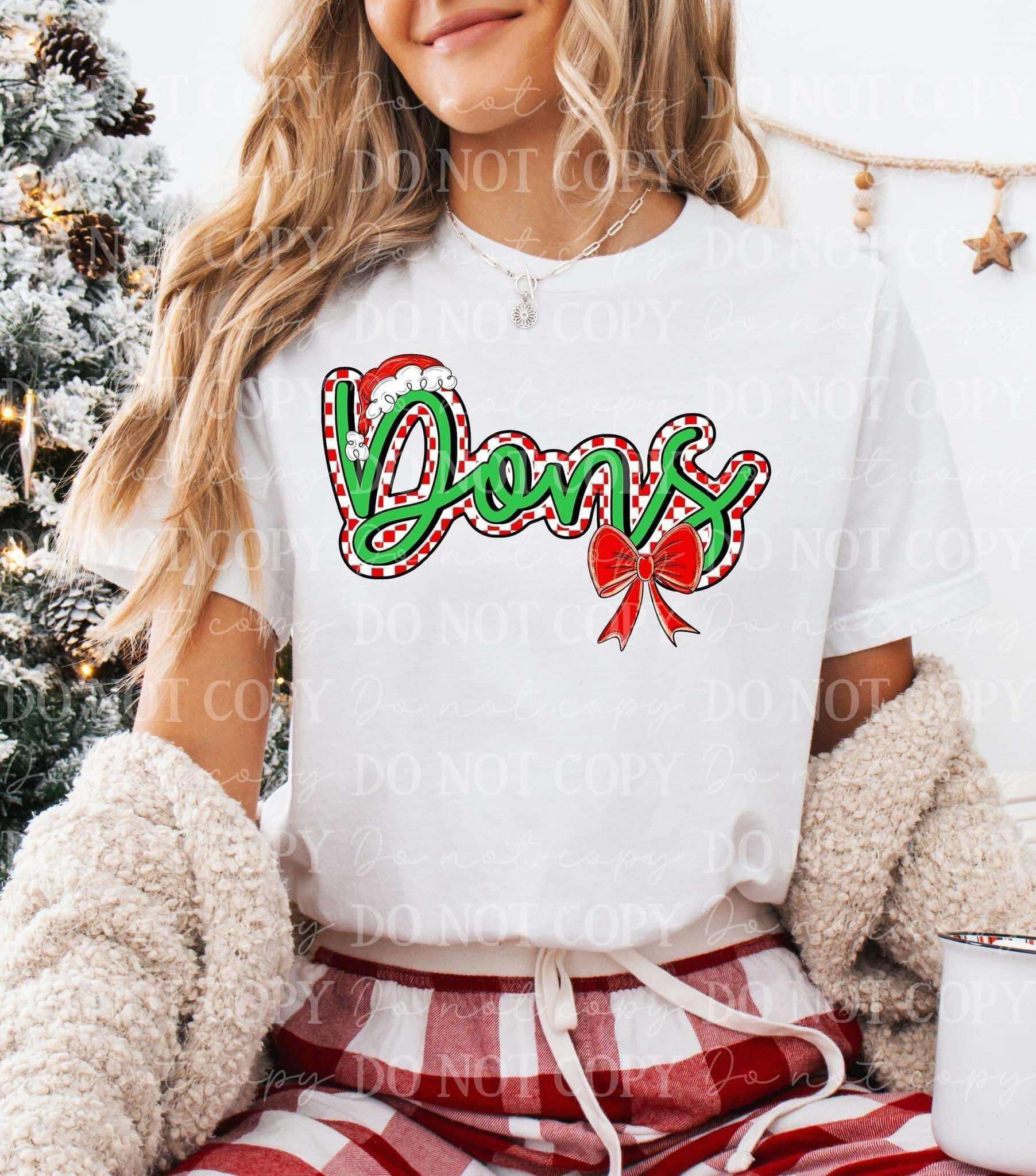 Dons Christmas Checker-[DTF Transfer]-Lovie T Designs