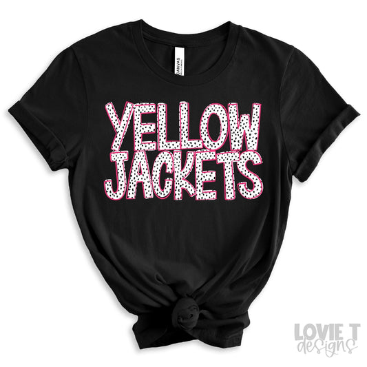 Dottie Loo Yellowjackets Pink Outline