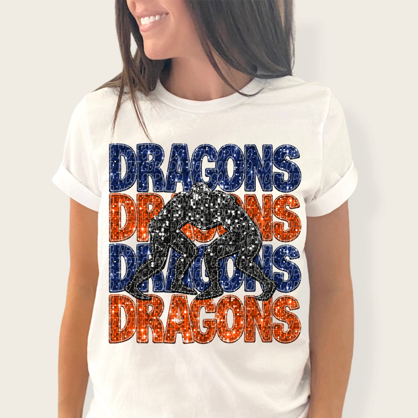 Dragons Blue Orange-[DTF Transfer]-Lovie T Designs