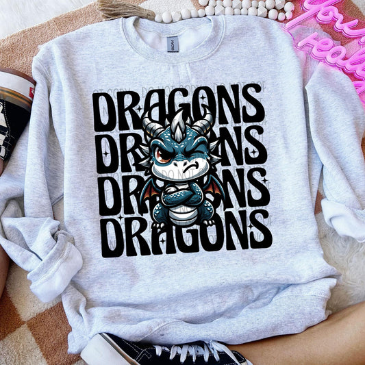 Dragons Winking Mascot-Lovie T Designs