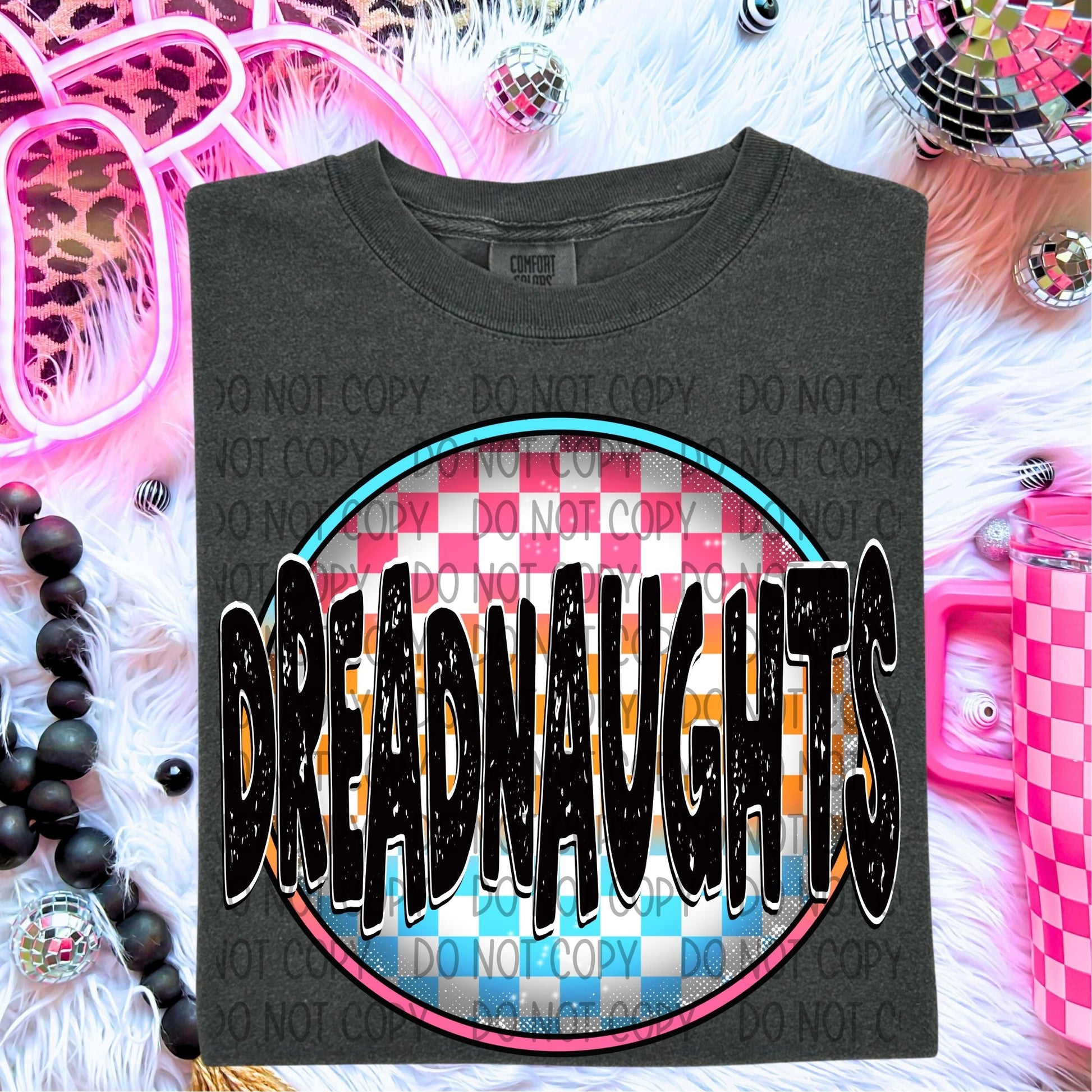 Dreadnaughts Neon Circle Mascots-Lovie T Designs