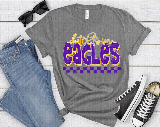 Dutchtown Eagles Gold Purple Grunge-Lovie T Designs