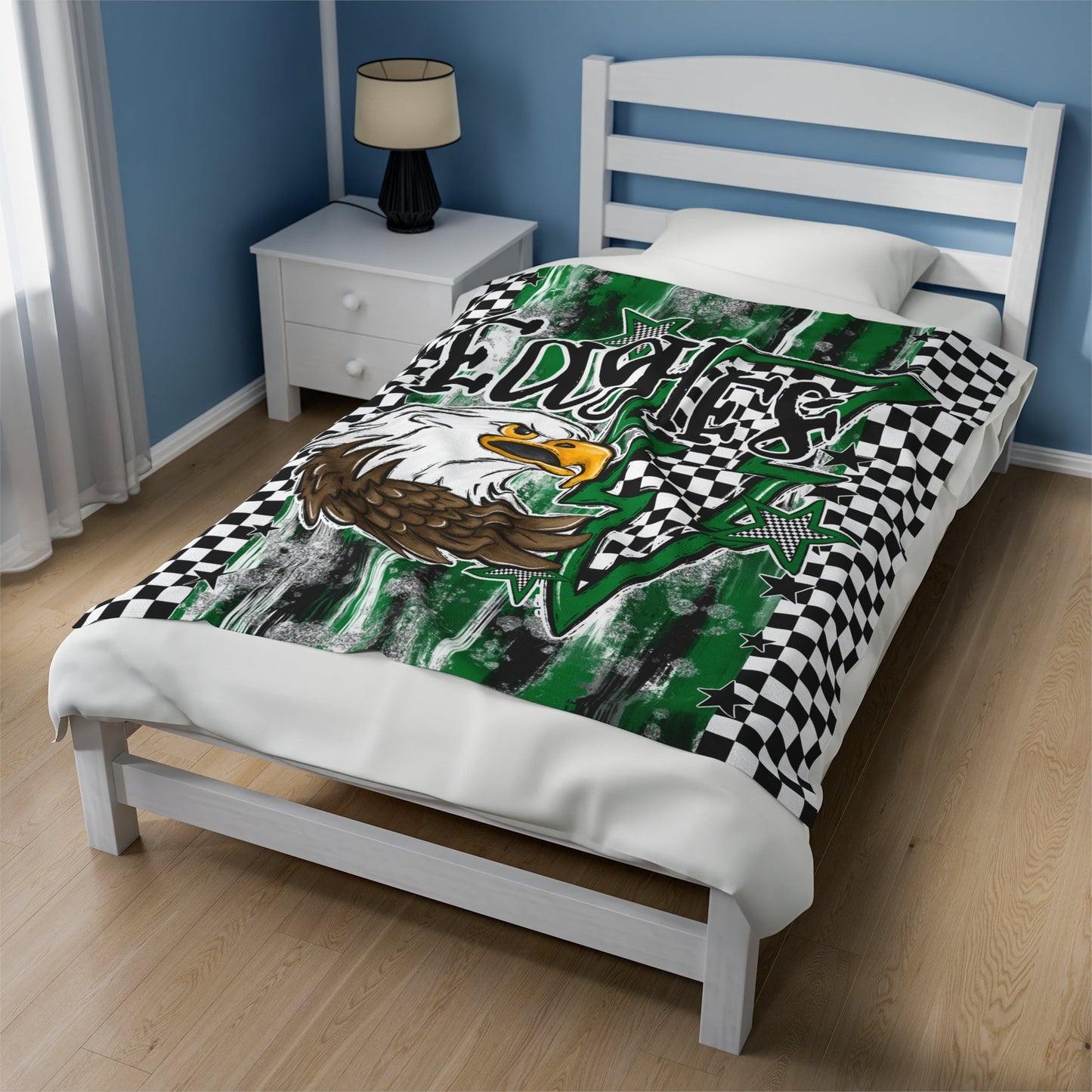 EAGLES GREEN DOODLE BLANKET-Lovie T Designs