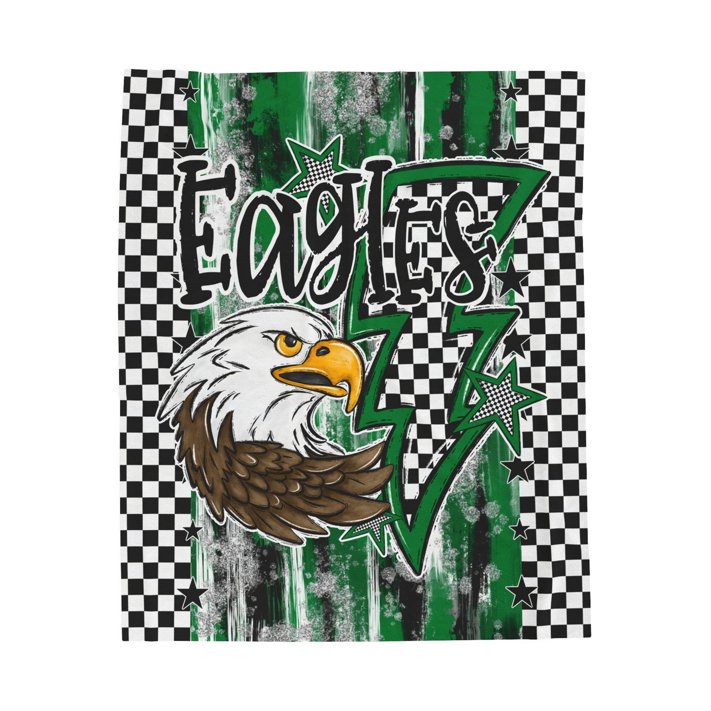 EAGLES GREEN DOODLE BLANKET-Lovie T Designs