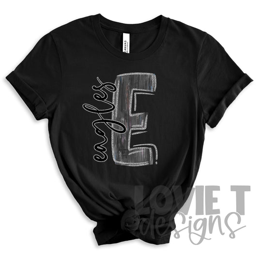 Eagles Black and Silver E-Lovie T Designs