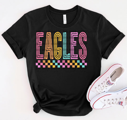 Eagles Colorful Line Mascot-Lovie T Designs