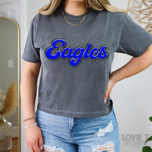 Eagles Faux 3D Retro Royal-Lovie T Designs