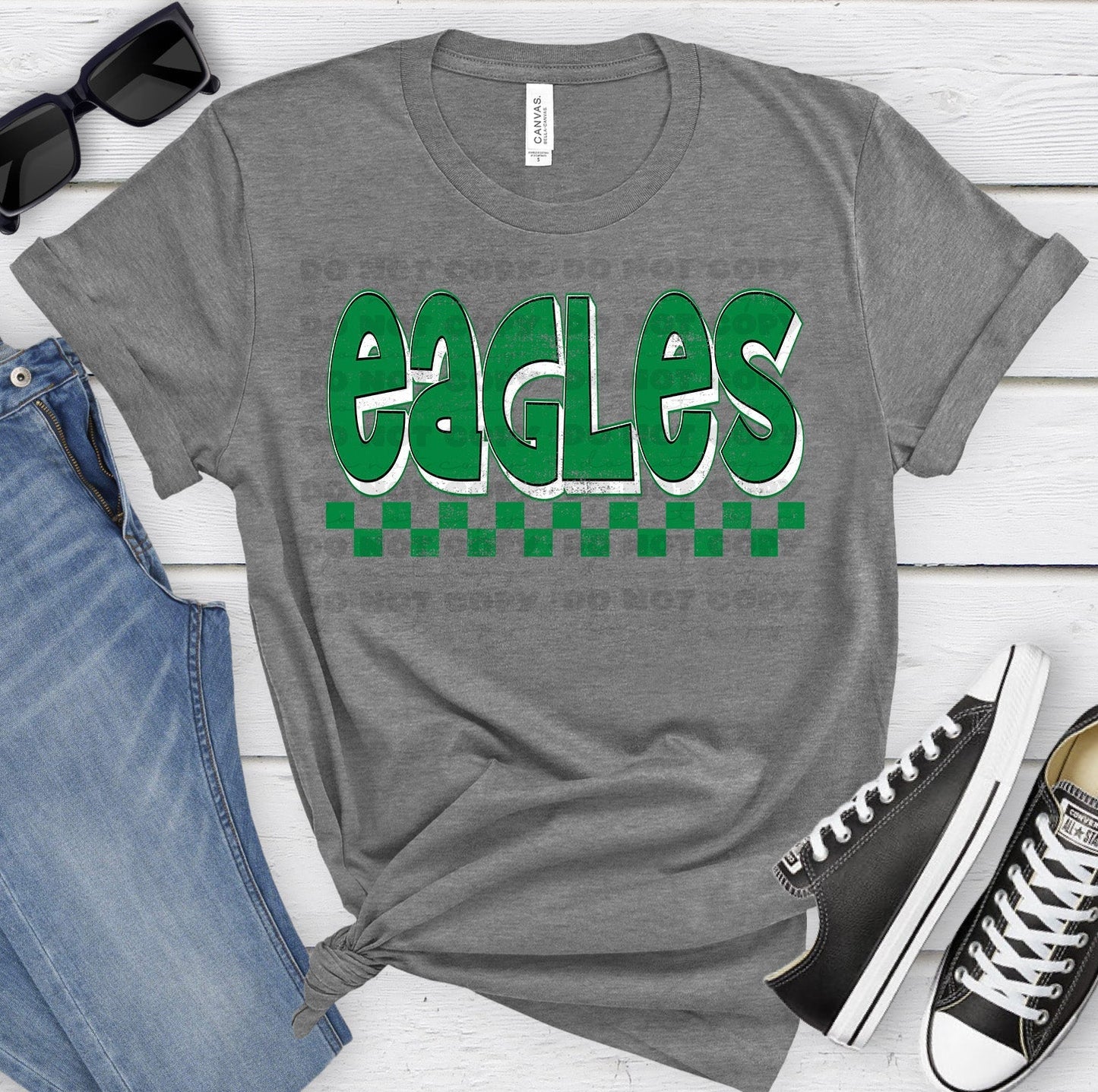 Eagles Kelly Green White Grunge-Lovie T Designs