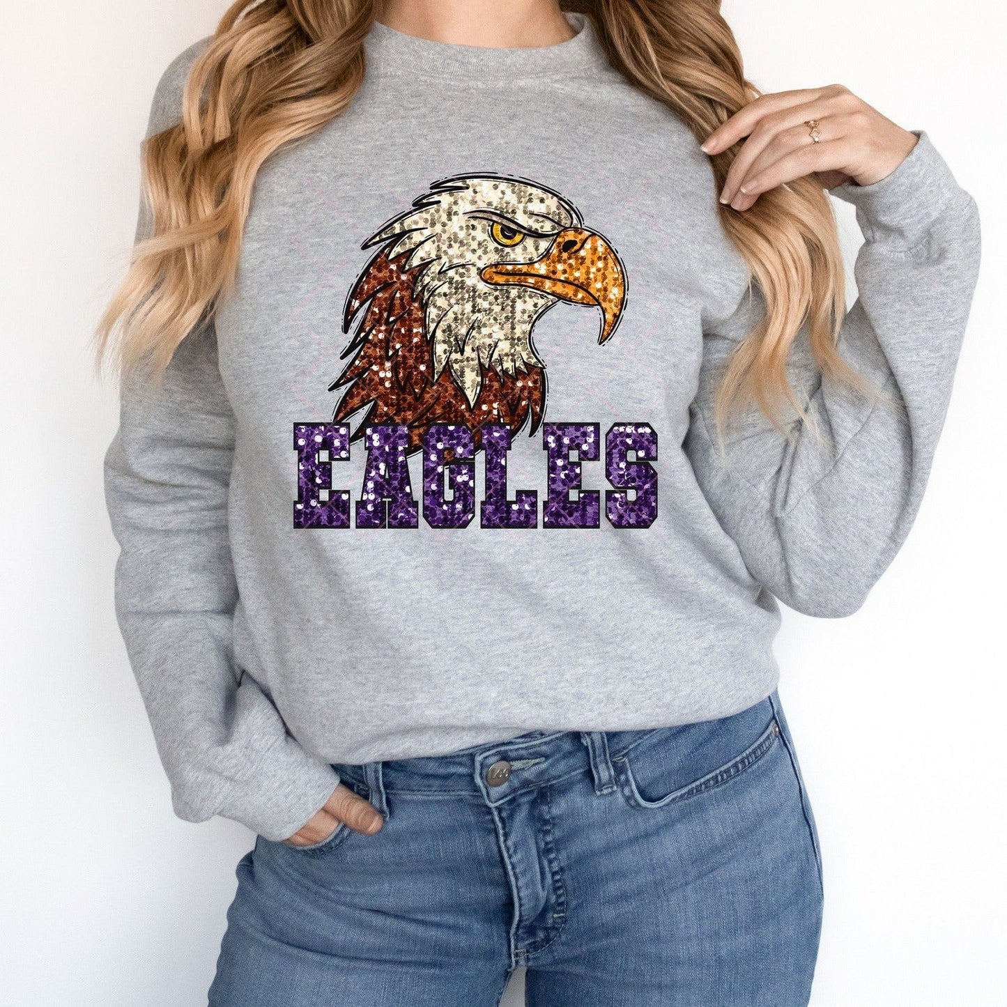 Eagles Purple Sequin