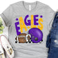 Eagles Purple and Ath Gold Checkered FB-Lovie T Designs