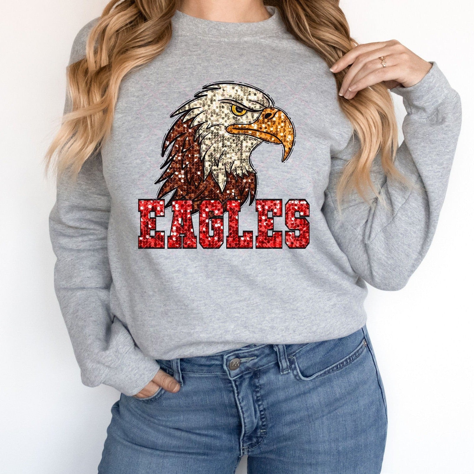 Eagles Red Sequin