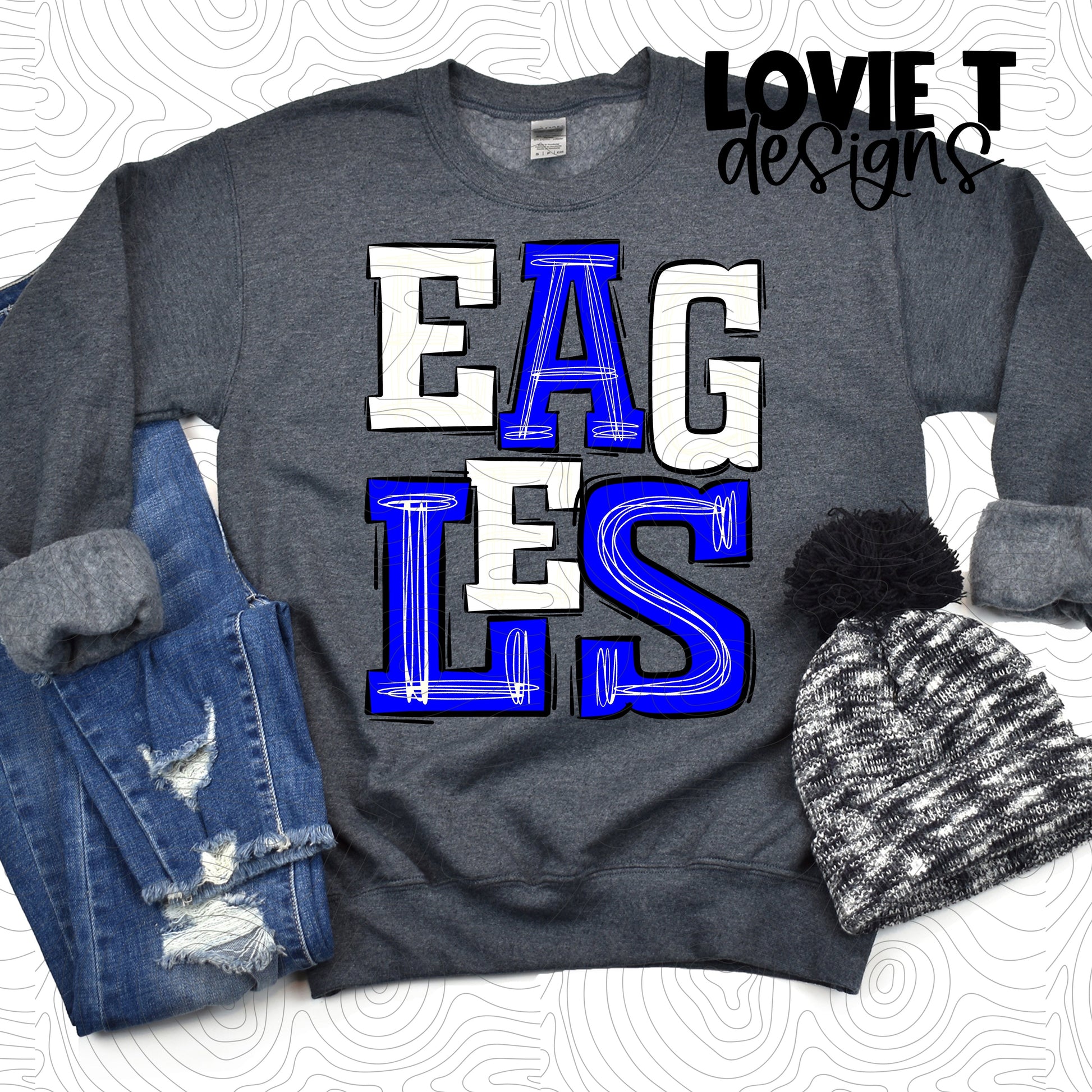 Eagles Royal and White-Lovie T Designs