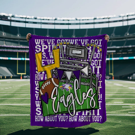 Eagles Shonda-We've Got Spirit Football Blanket-Lovie T Designs