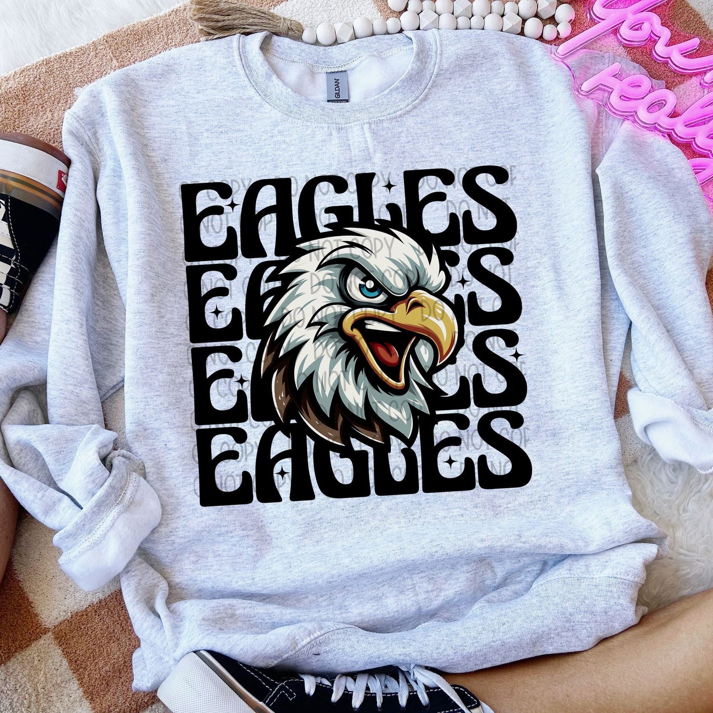 Eagles Winking Mascot-Lovie T Designs