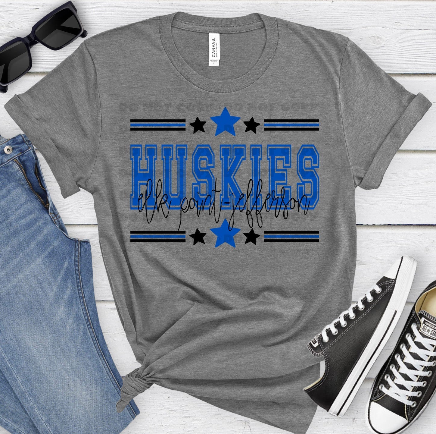 Elk Point-Jefferson Huskies Royal Black All Stars-Lovie T Designs