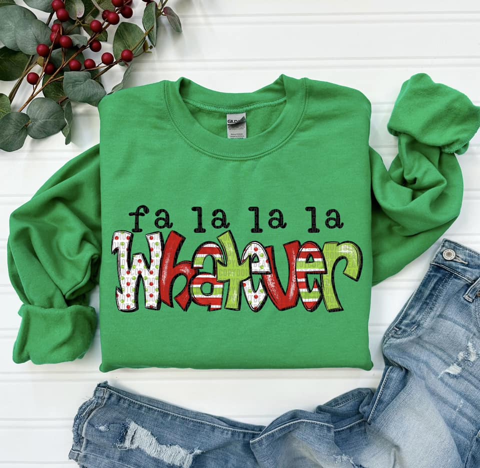 Fa La La La Whatever Black Font-[DTF Transfer]-Lovie T Designs