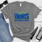 Fairmont Vikings Royal Green Grunge-Lovie T Designs