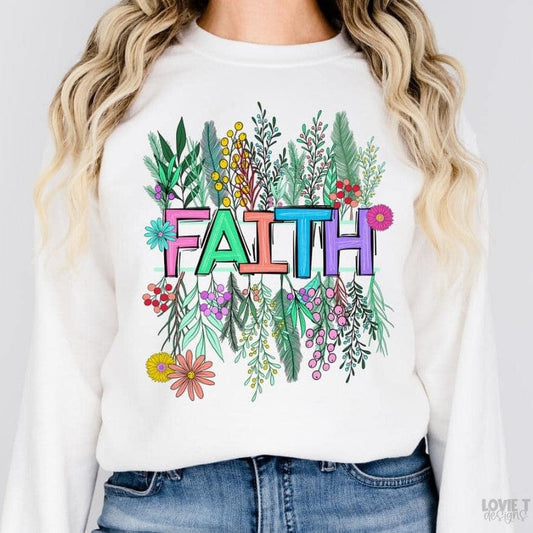 Faith Floral Split Words
