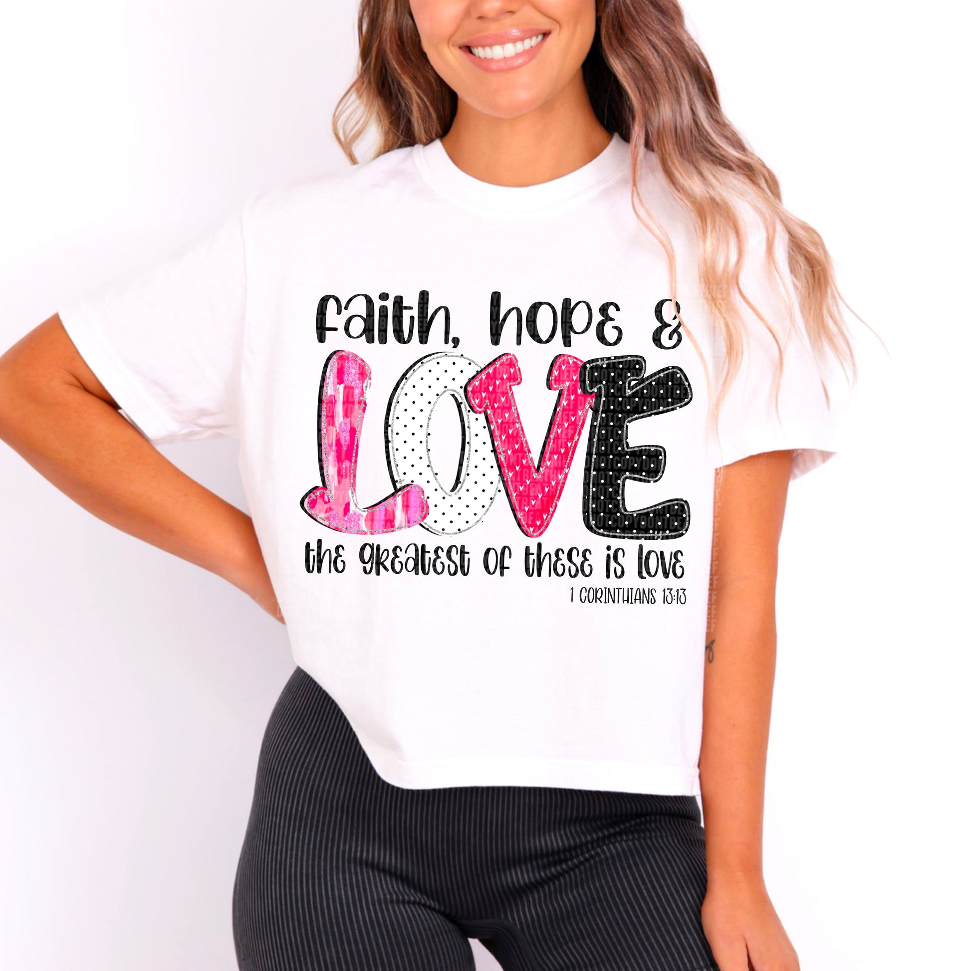 Faith Hope and Love-[DTF Transfer]-Lovie T Designs