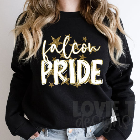 Falcon Pride Gold Stars-Lovie T Designs