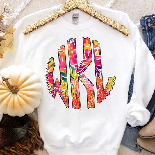 Fall Floral Monogram-Lovie T Designs