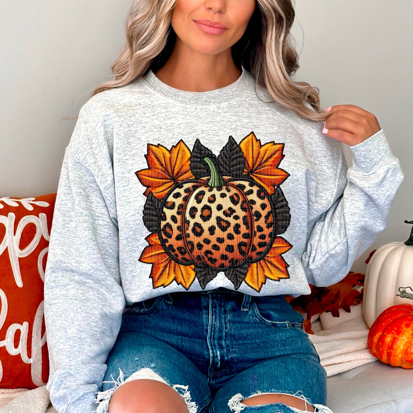 Fall Leopard Pumpkin-Lovie T Designs