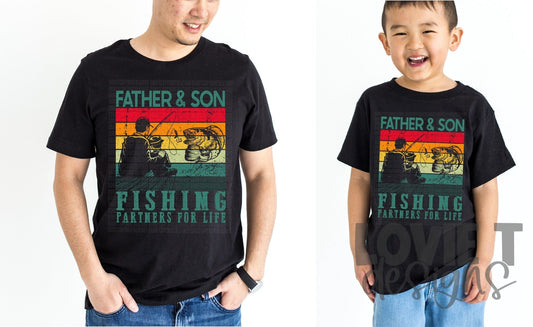 Father & Son Fishing Partners For Life-Lovie T Designs