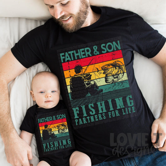 Father & Son Fishing Partners For Life-Lovie T Designs