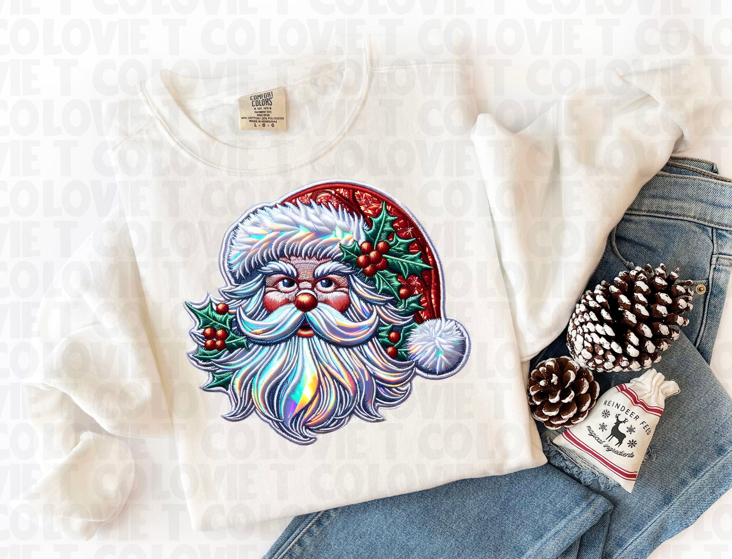 Faux Embroidery Santa 10-Lovie T Designs