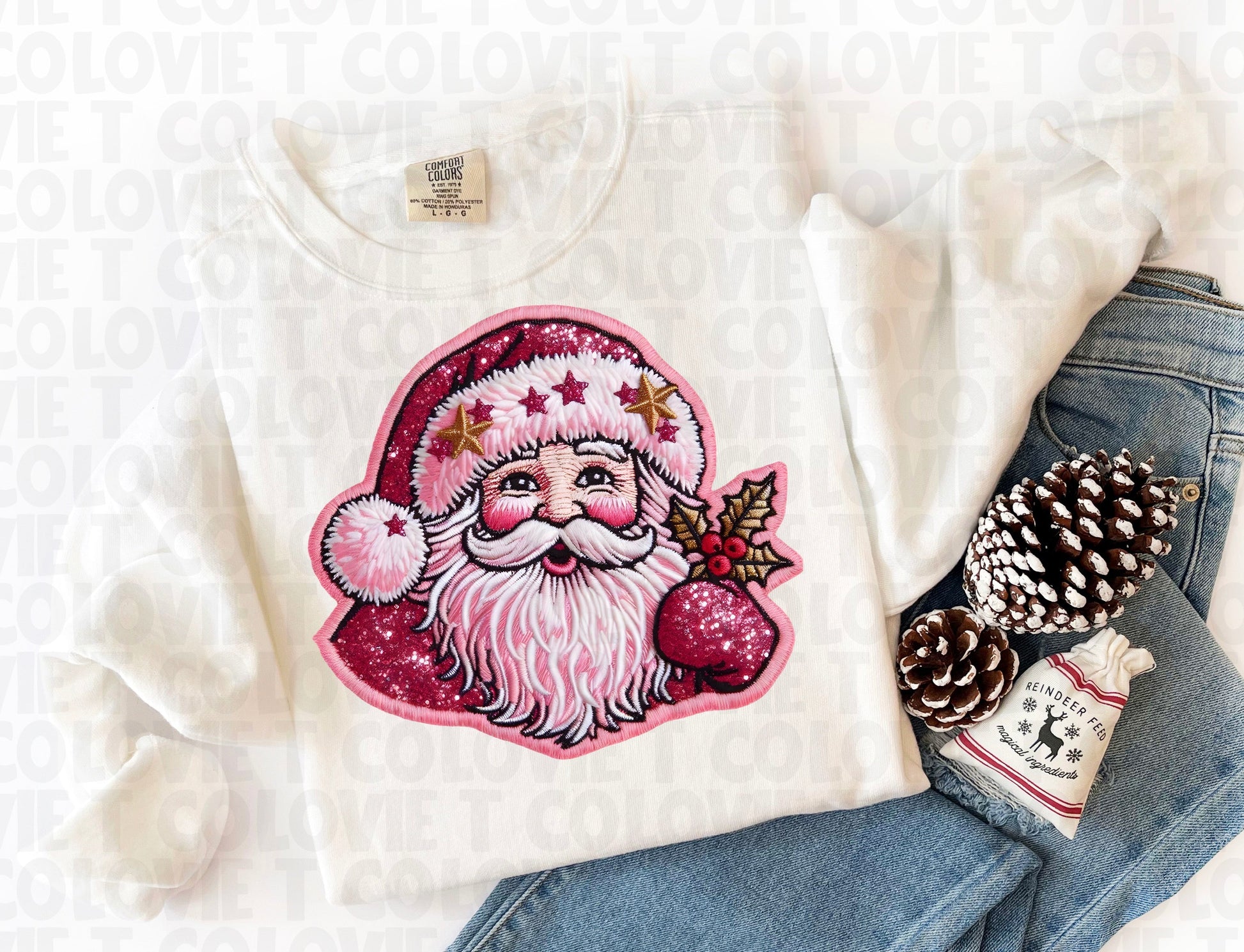 Faux Embroidery Santa 12-Lovie T Designs