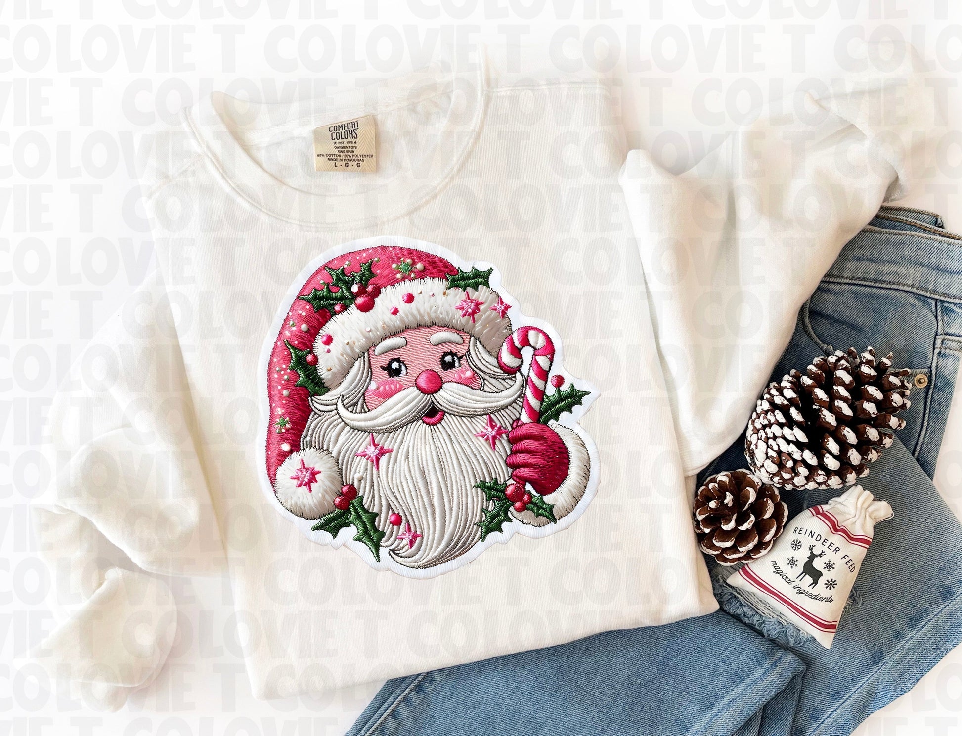 Faux Embroidery Santa 5-Lovie T Designs