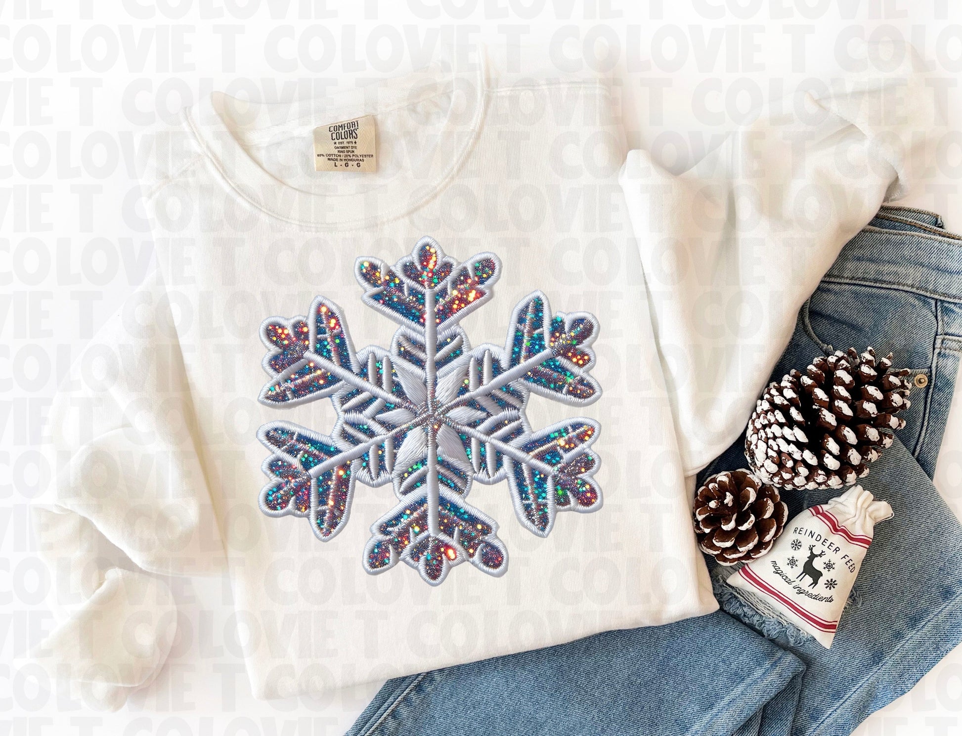 Faux Embroidery Snowflake-Lovie T Designs