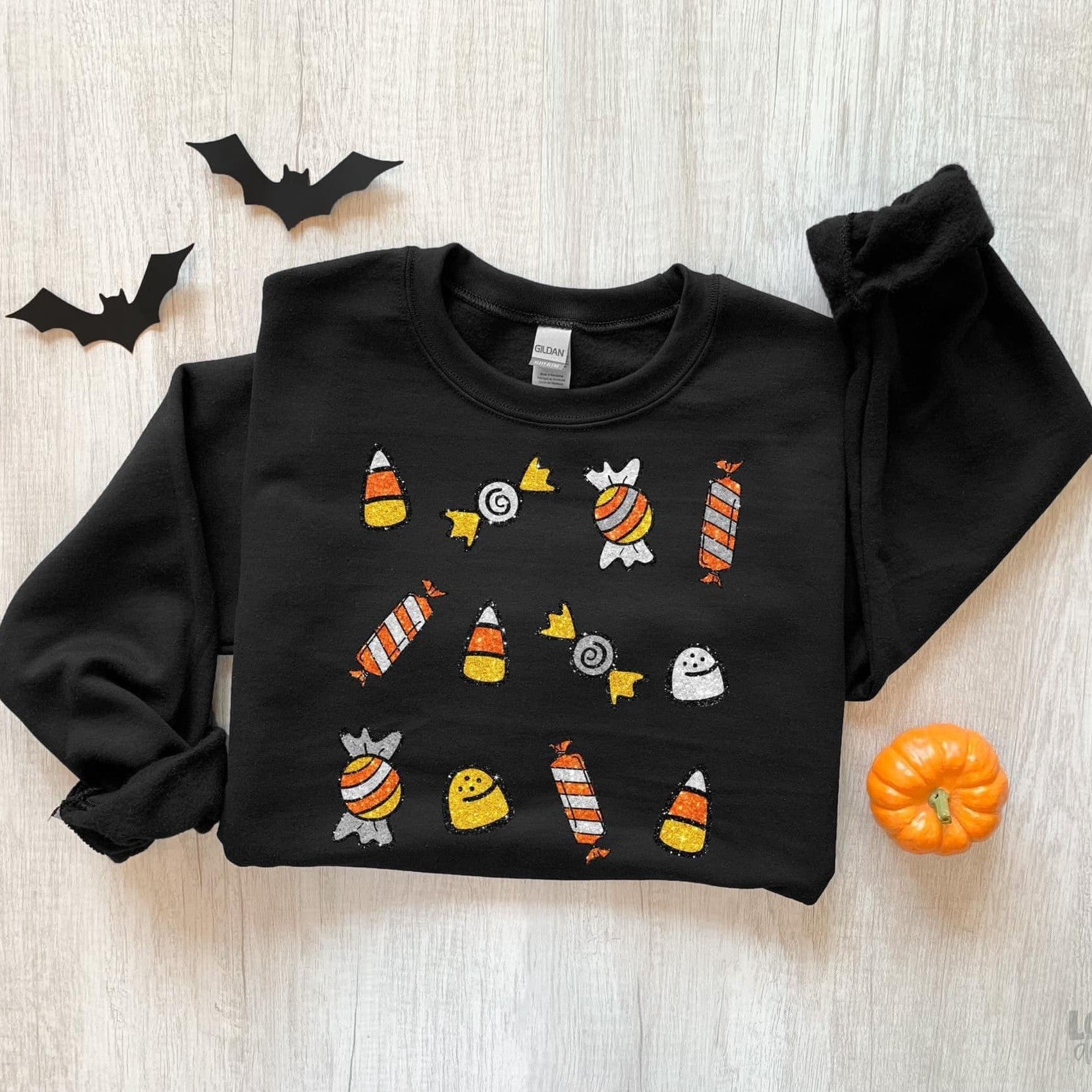 Faux Glitter Halloween Candy-Lovie T Designs