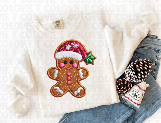 Faux Embroidery Gingerbread Man 4