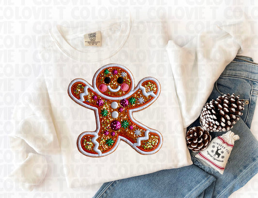 Faux Embroidery Gingerbread Man 5