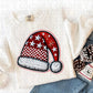 Faux Embroidery Santa Hat