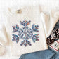 Faux Embroidery Snowflake