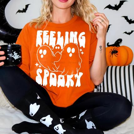 Feeling Spooky - White Ink-Lovie T Designs