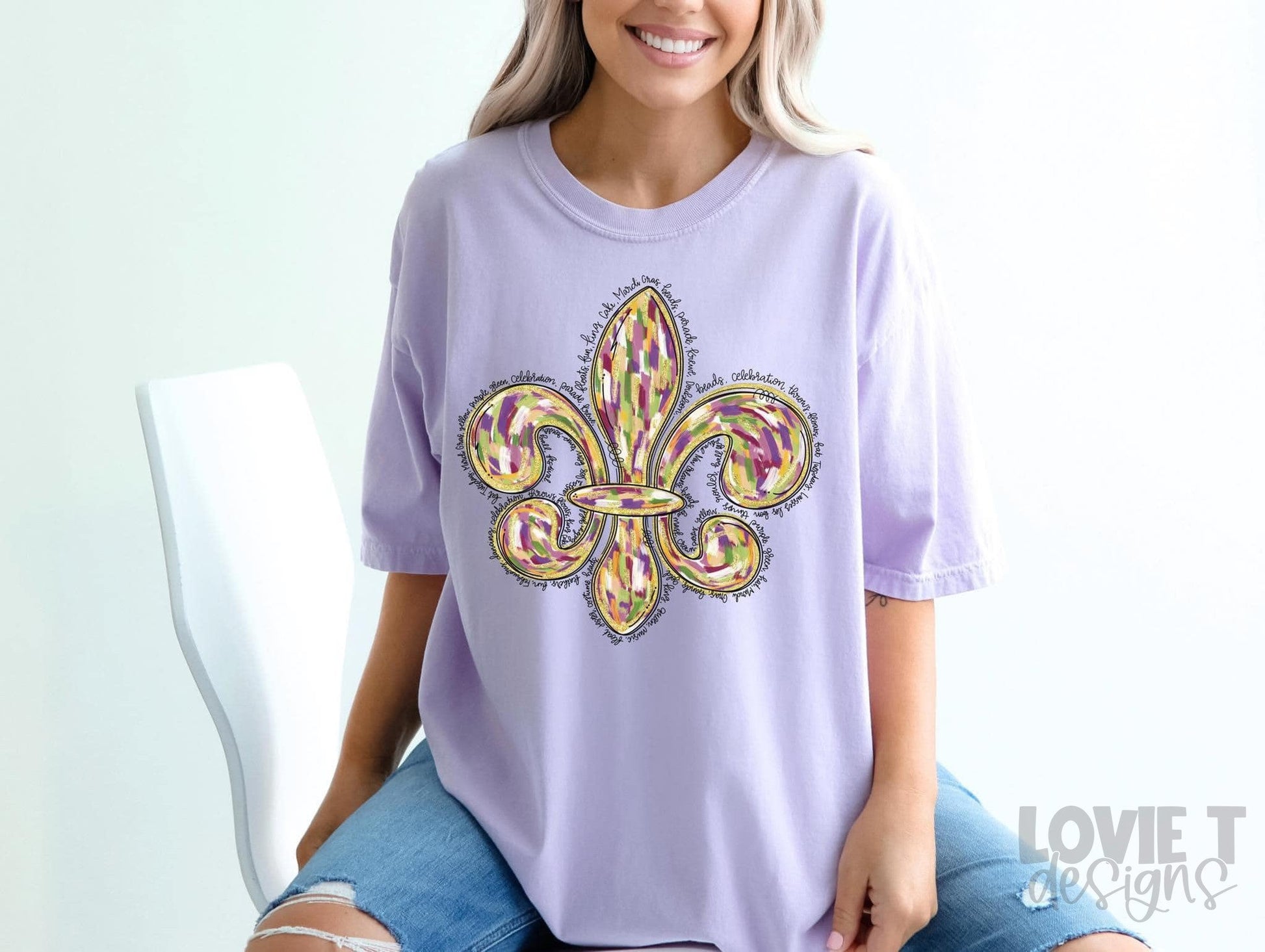 Fleur de lis Word Art-Lovie T Designs