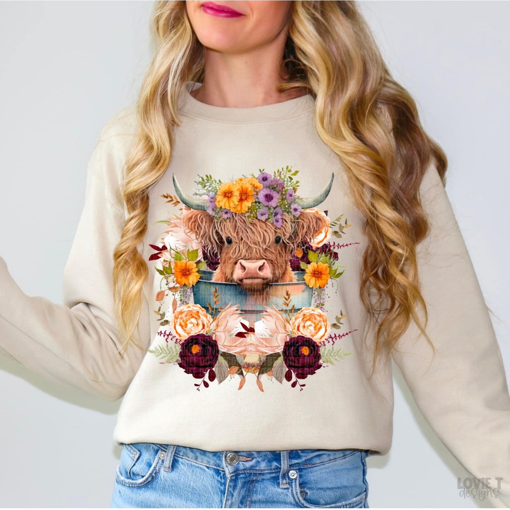 Floral Moo Moo-Lovie T Designs