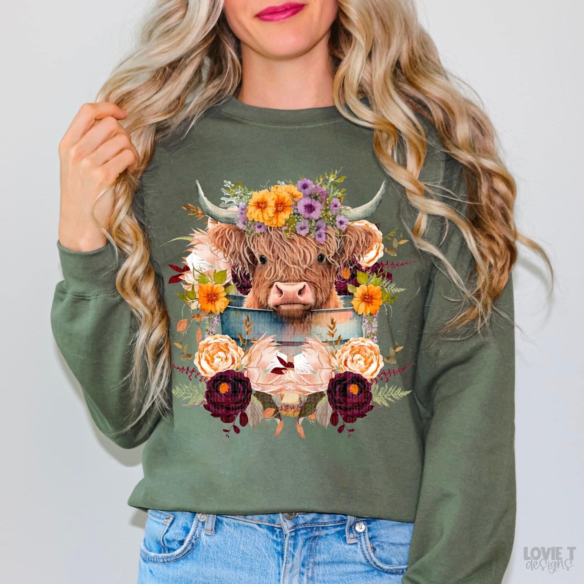 Floral Moo Moo-Lovie T Designs