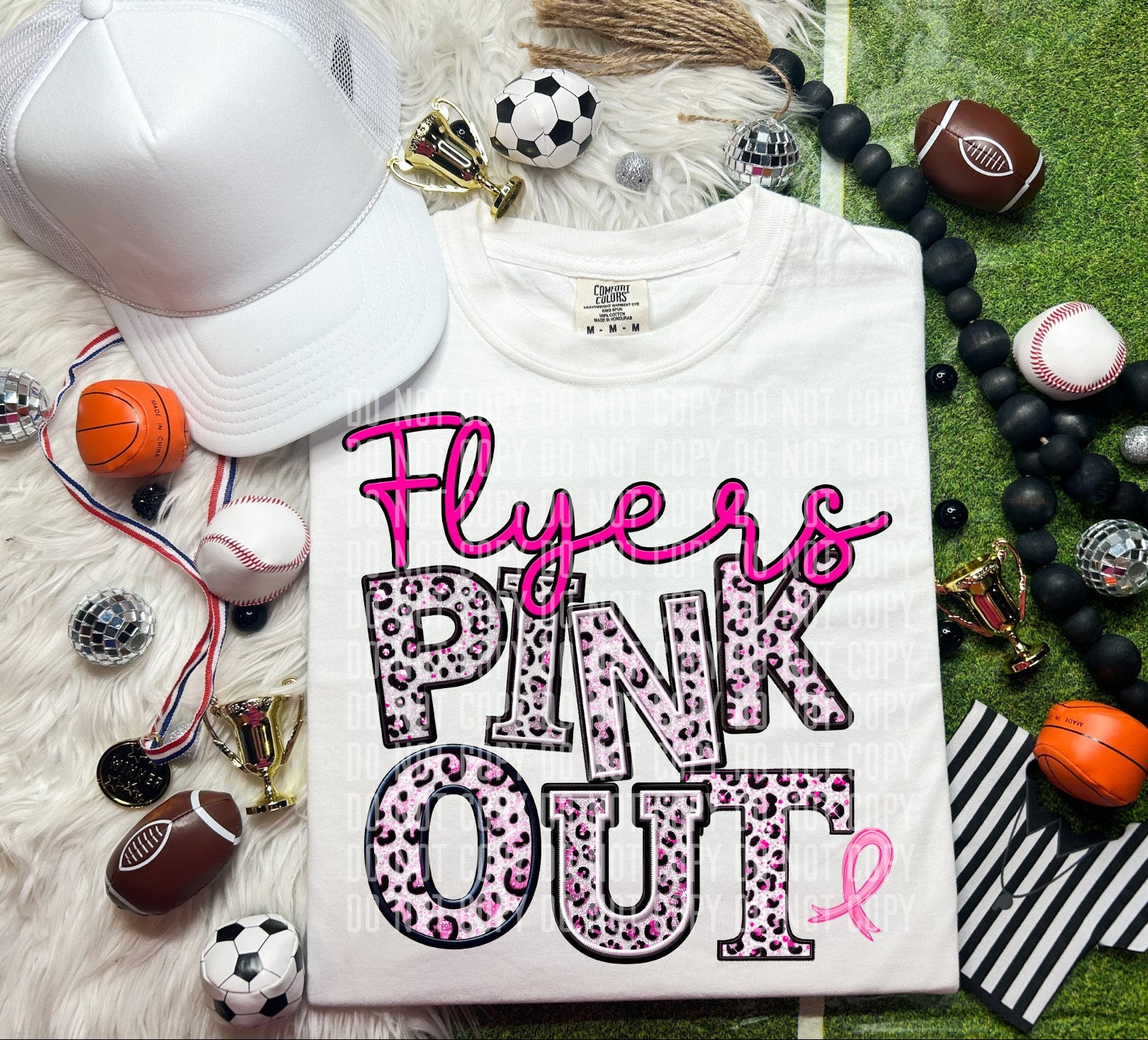 Flyers Pink Out Animal Print Mascot-Lovie T Designs