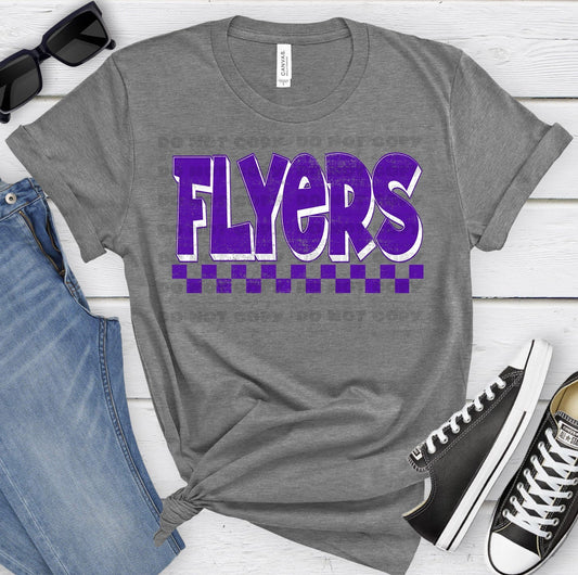 Flyers Purple White Grunge-Lovie T Designs