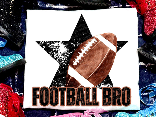 Football Bro Faux Black-Lovie T Designs