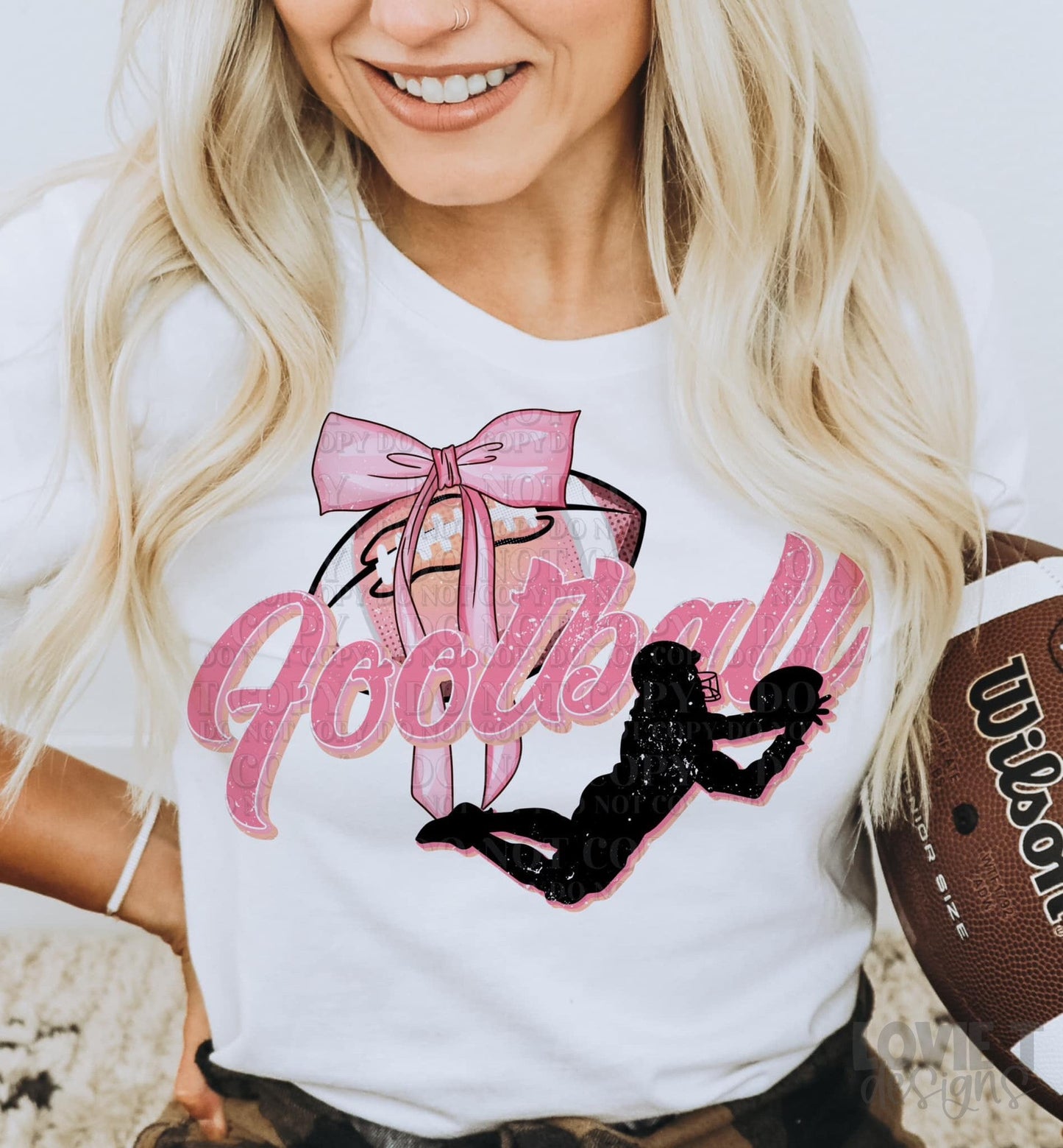 Football Coquette-Lovie T Designs