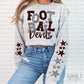 Football Devils Maroon and Silver Faux Sparkles-Lovie T Designs