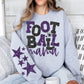 Football Mama Purple and Black Faux Sparkles-Lovie T Designs