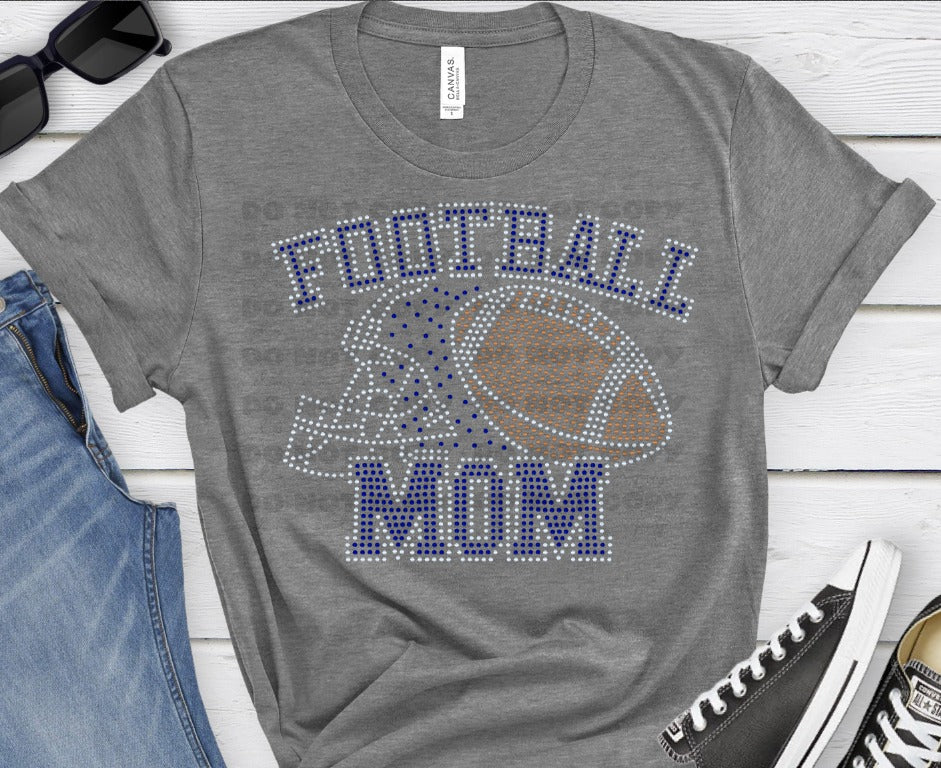 Football Mom Spangle Design Transfer