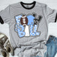 Football Word Art Columbia Blue-Lovie T Designs